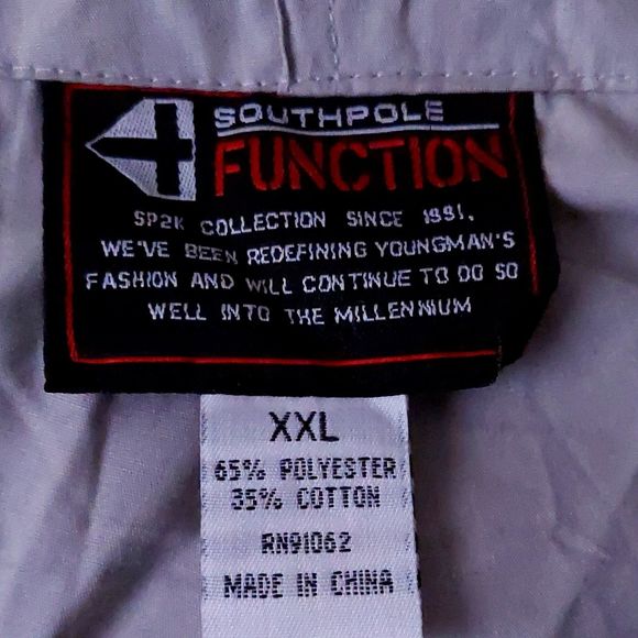 Southpole Function Gray Messenger Backpant Men's Sz XXL Y2K Vintage NOS - Picture 3 of 13